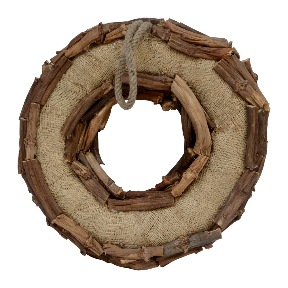 Vickerman 20" Natural Banana Stick Cut Wreath Dried