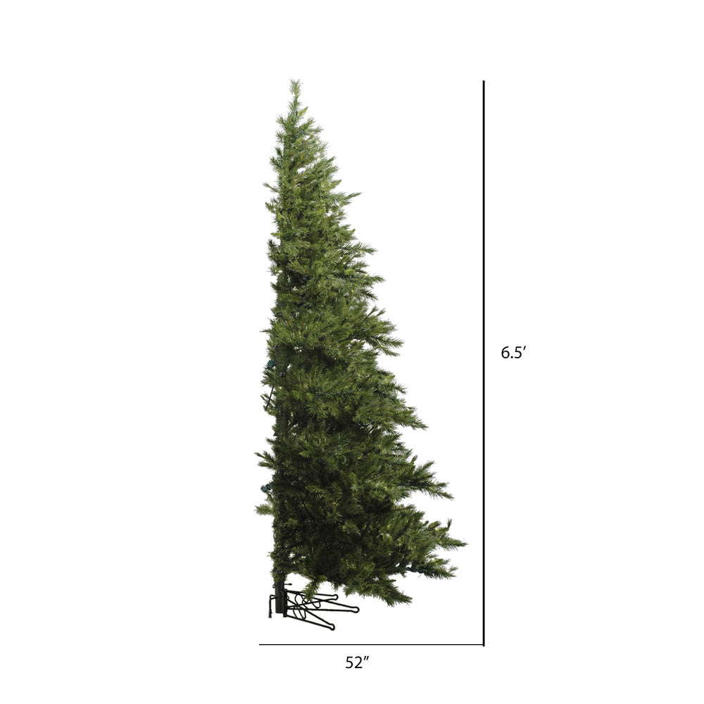 Vickerman 6.5' Westbrook Pine Half Artificial Christmas Tree Clear Dura-Lit® Mini Lights