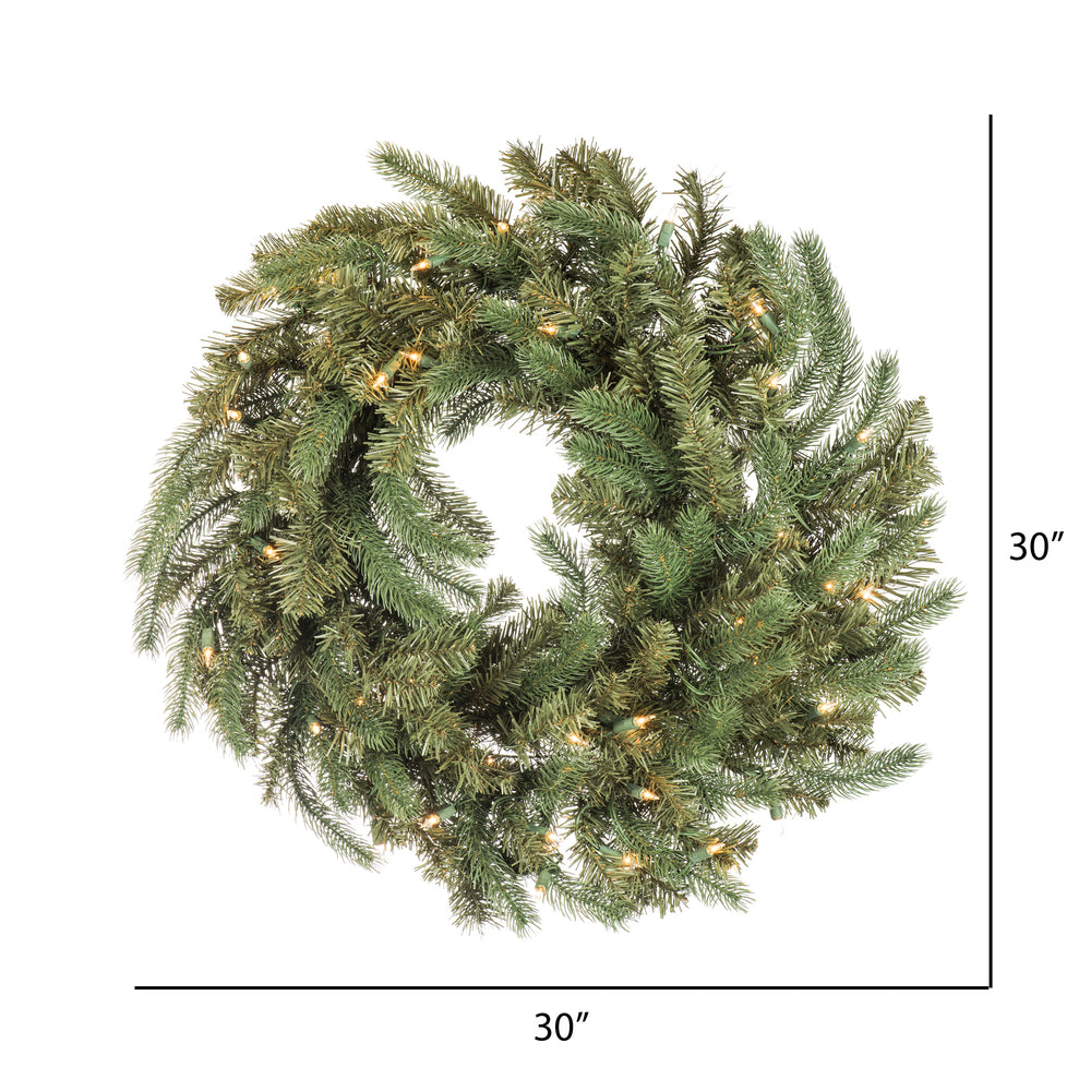 Vickerman 30" Colorado Spruce Artificial Christmas Wreath Warm White LED Lights