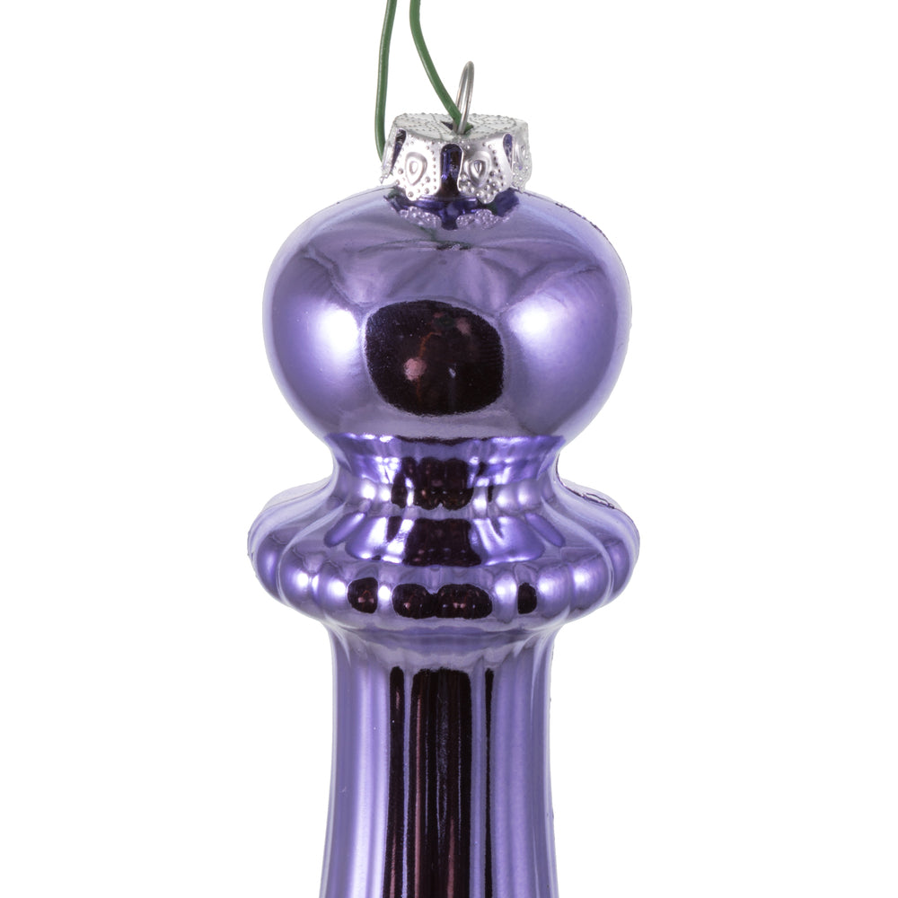 Vickerman 14" Lavender Shiny Finial Drop Christmas Ornament UV Treated with Drilled and Wired Cap 2 per bag