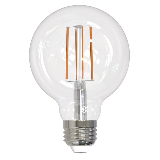 Bulbrite LED Filament 13 Watt Dimmable G25 Light Bulbs with a Clear Finish and Medium (E26) Base - 3000K (Soft White Light), 1400 Lumens