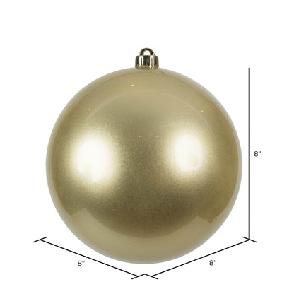 Vickerman 8" Champagne Candy Ball Ornament