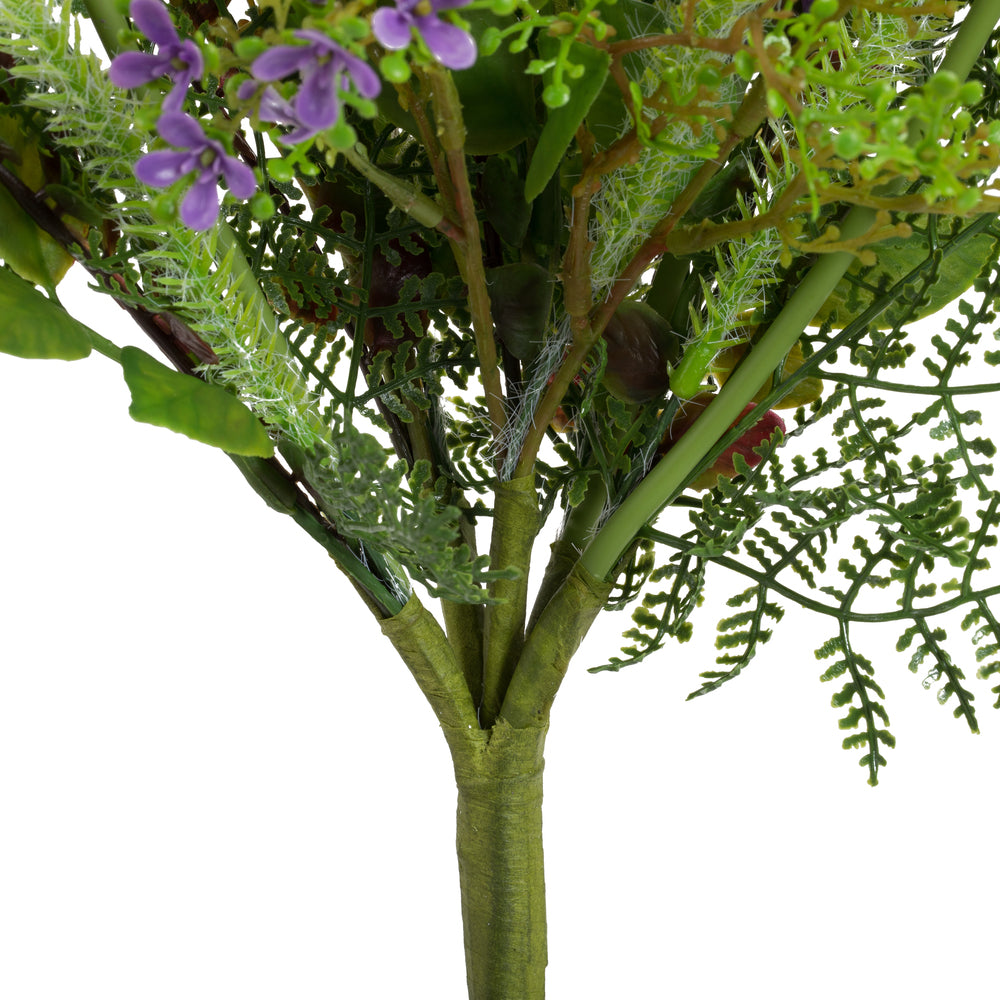 Vickerman 12" Artificial Green and Purple Maytime Bouquet.