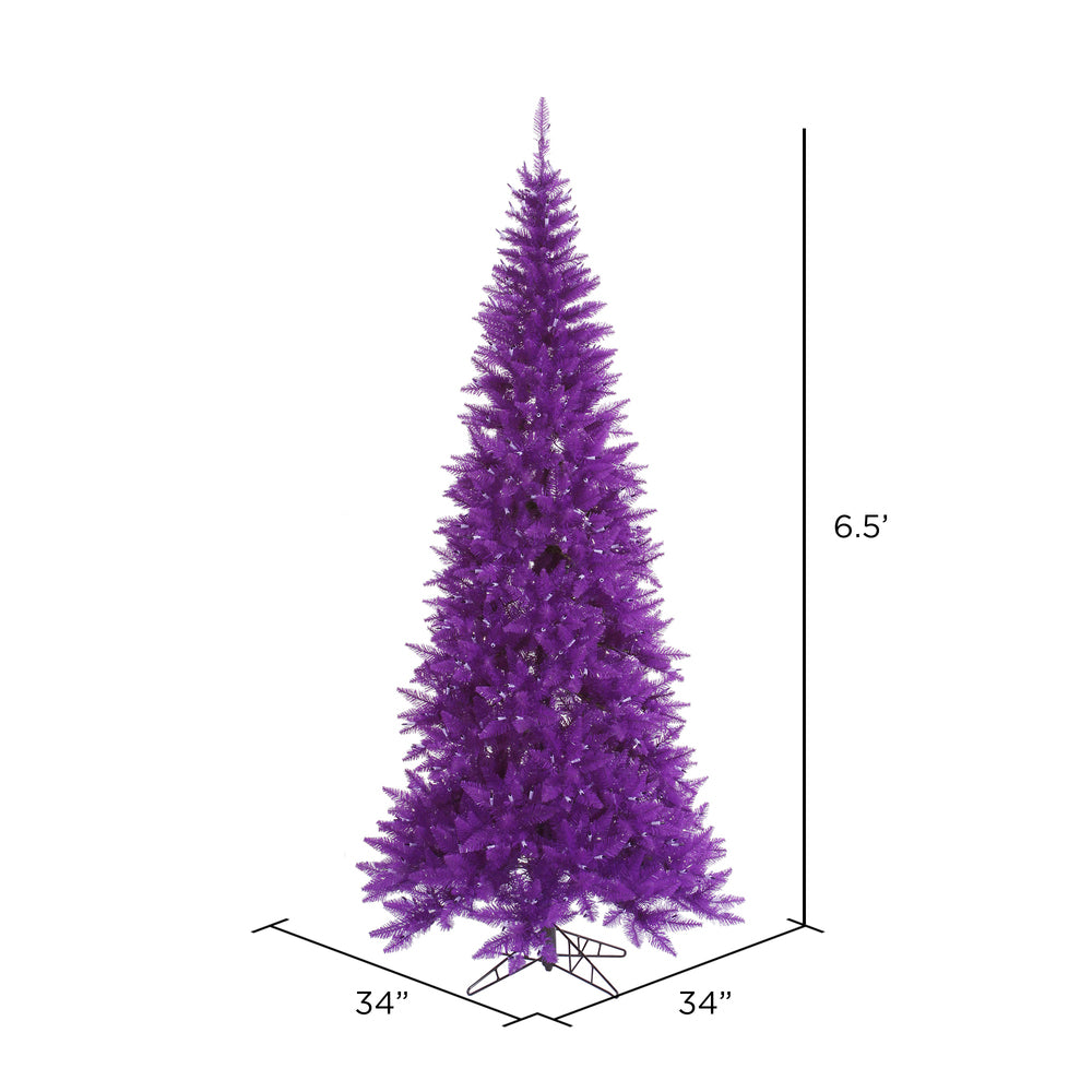 Vickerman 6.5' Purple Fir Slim Artificial Christmas Tree Unlit