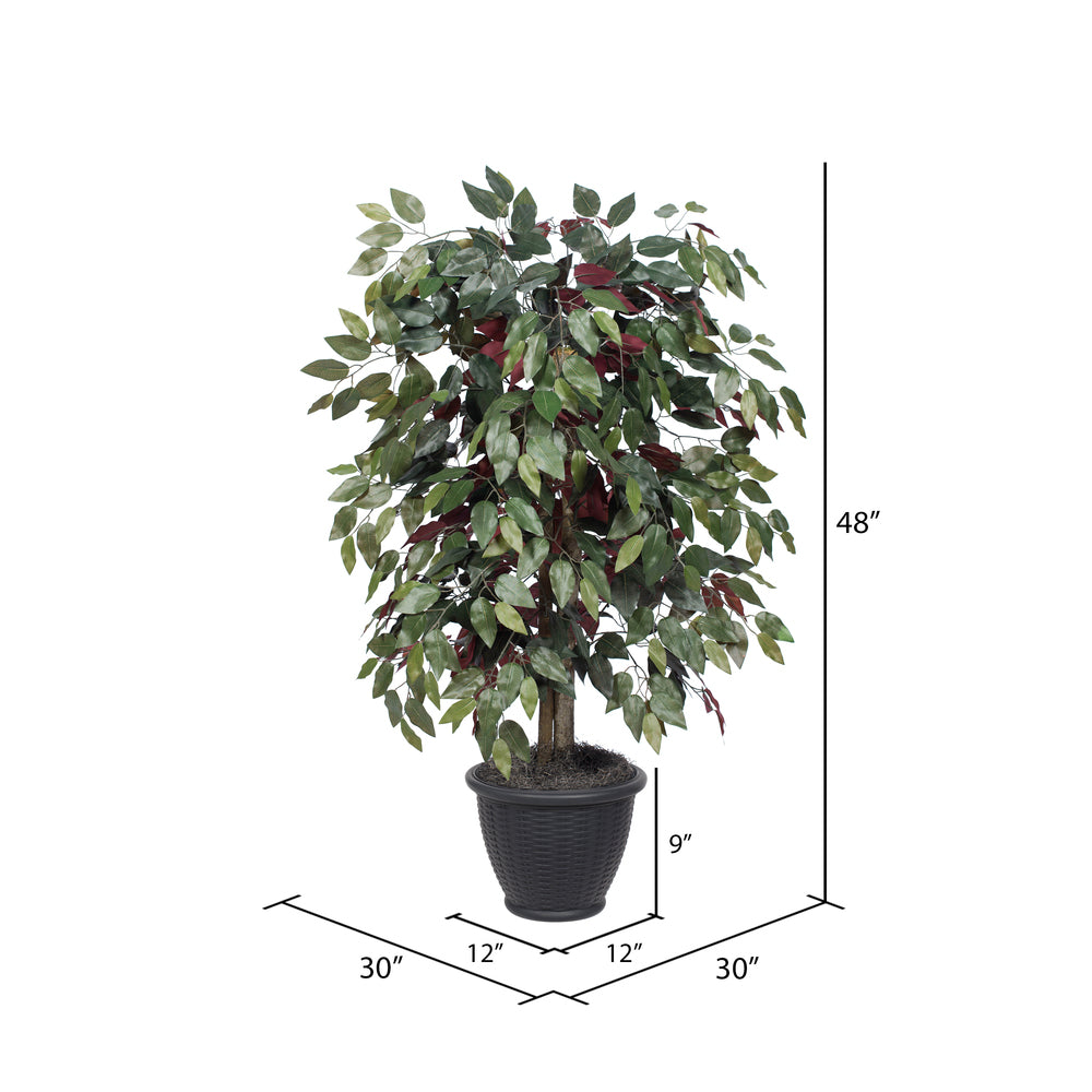 Vickerman 4' Artificial Capensia Bush Rattan Basket