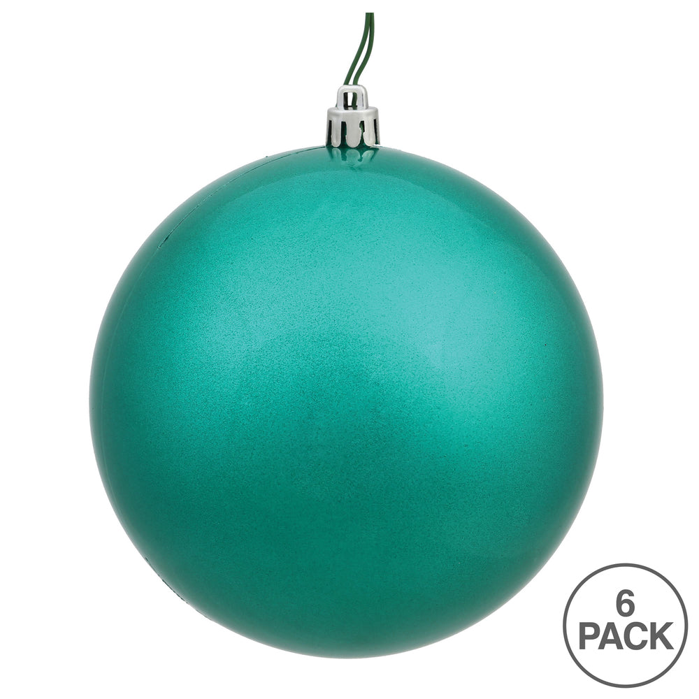 Vickerman 4" Sea Foam Candy Ball Ornament 6 per Bag