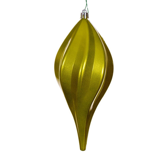 Vickerman 8" Lime UV Candy Swirl Drop Christmas Ornament Set of 3