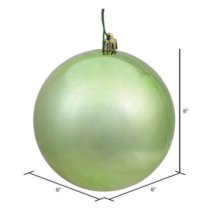 Vickerman 8" Celadon Shiny Ball Ornament