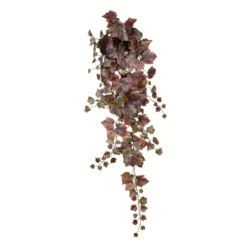 Vickerman 51" Artificial Burgundy Grape Leaf Ivy Hanging Bush.