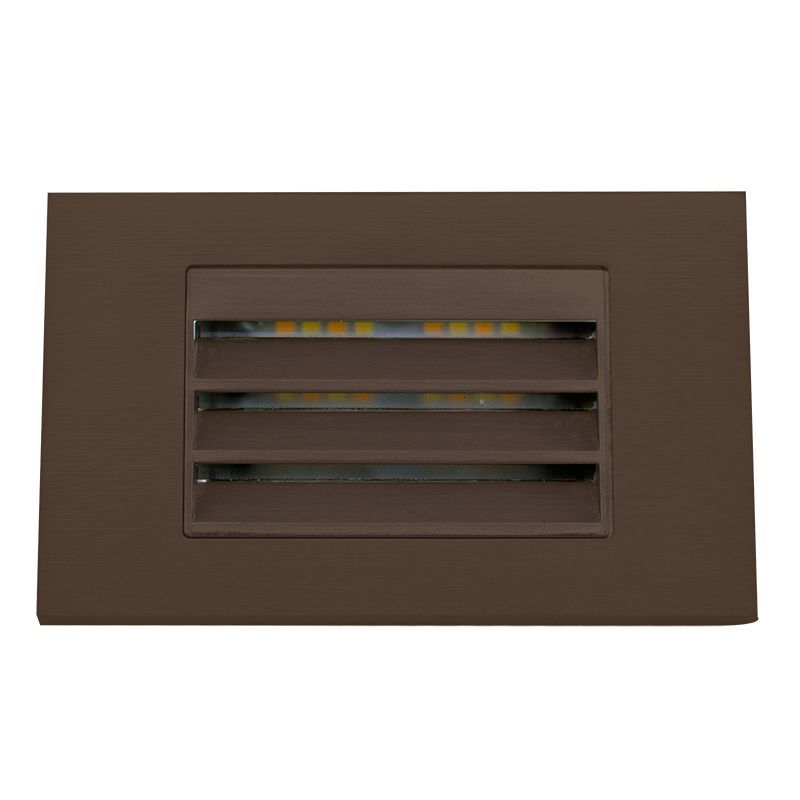 Westgate Integrated Step Light 120V 3W 3Cct, Horiz. Louver, Orb, Landscape Lighting , 5W, 75 Lumens, 30K/40K/50K, Orb Finish  Dimmable