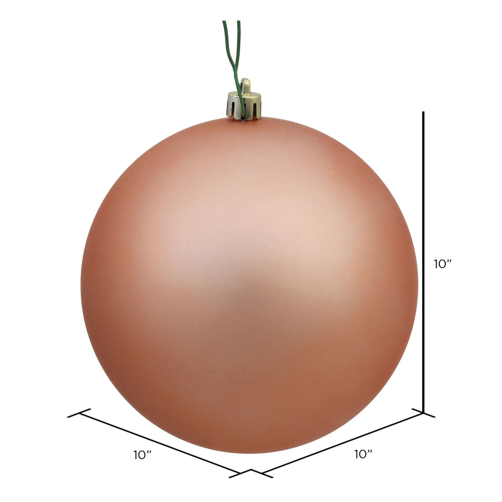 Vickerman 10" Rose Gold Matte Ball Ornament