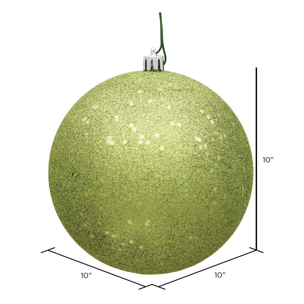 Vickerman 10" Lime Sequin Ball Ornament