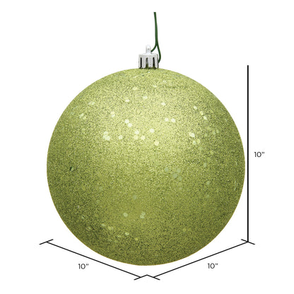 Vickerman 10" Lime Sequin Ball Ornament