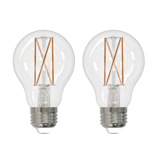 BULBRITE LED A19 MEDIUM SCREW (E26) 8.5W FULLY COMPATIBLE DIMMING FILAMENT LIGHT BULB 2700K/WARM WHITE 60W INCANDESCENT EQUIVALENT 2PK (774140)