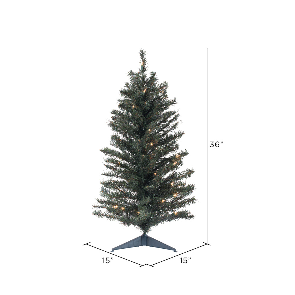 Vickerman 36" Canadian Pine Artificial Christmas Tree Clear Dura-lit Lights