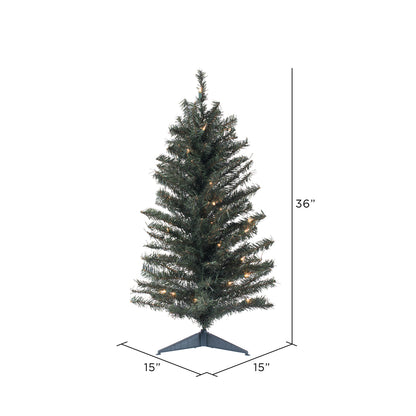 Vickerman 36" Canadian Pine Artificial Christmas Tree Clear Dura-lit Lights
