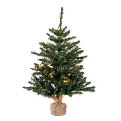 Vickerman 30" Anoka Pine Artificial Christmas Tree Warm White Dura-lit LED Lights