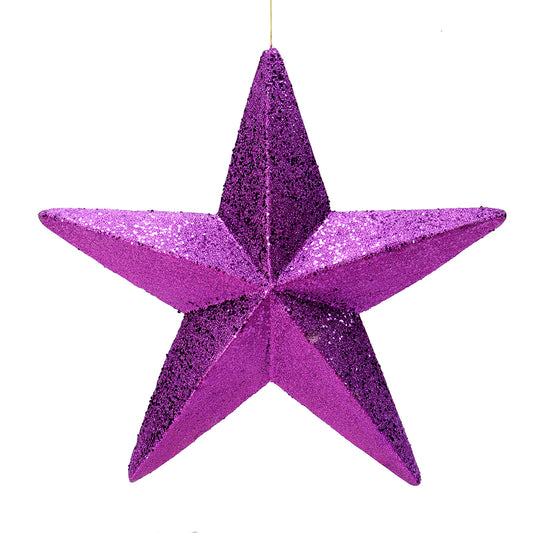 Vickerman 23" Purple Glitter Star Christmas Ornament