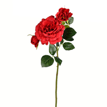 Vickerman 27" Artificial Burgundy Rose Stem Set of 3
