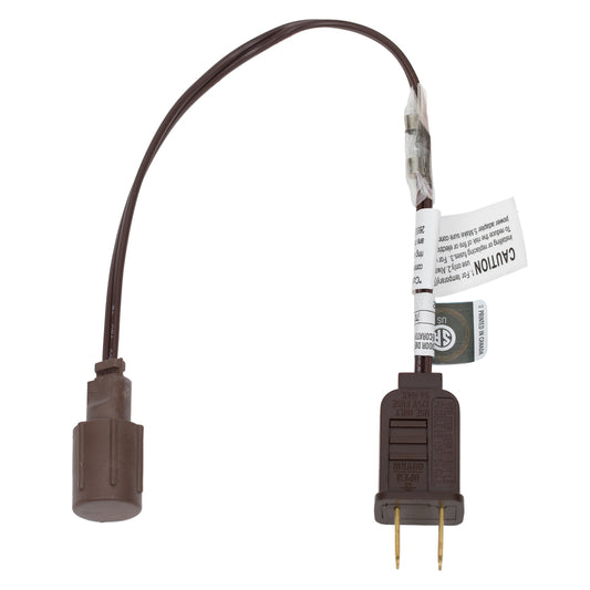 Vickerman 12" Lead Coaxial Power Cord for X6B6601PBG 50Lt Coaxal LED Set. Brown Wire CSA/us Listed 6/bag