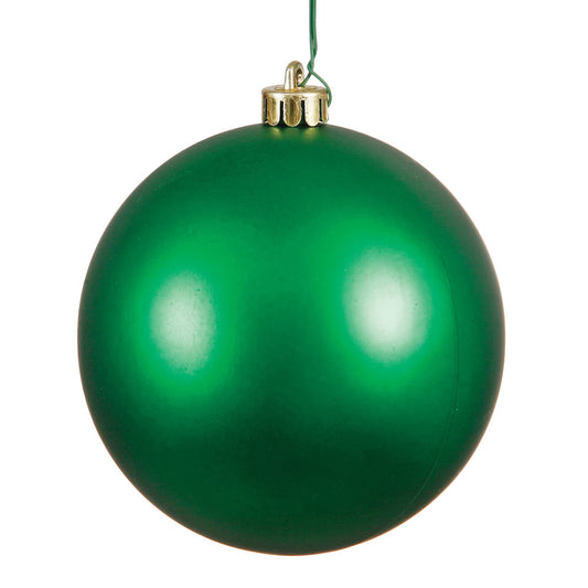 Vickerman 6" Green Matte Ball Ornament 4 per Bag