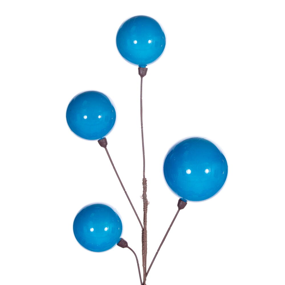 Vickerman 10' Turquoise Pearl Branch Ball Wire Garland.