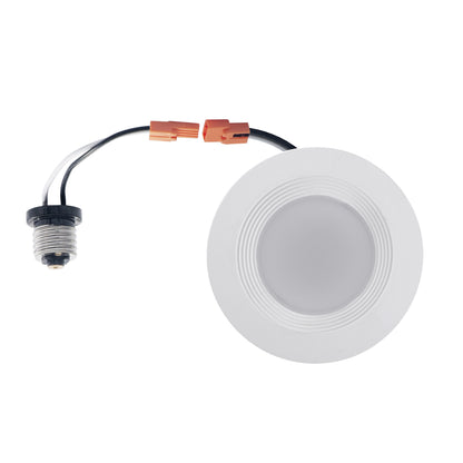ASD Lighting LED Round Downlight Retrofit Kit 5'' and 6" 12W 120V CCT Selectable 2700/3000/3500/4000/5000K Dimmable PC, Baffle Trim, White UL 12pack