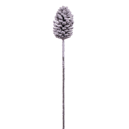 Vickerman 28.5" Glitter Artificial Snow Pinecone Stem 3 per bag.