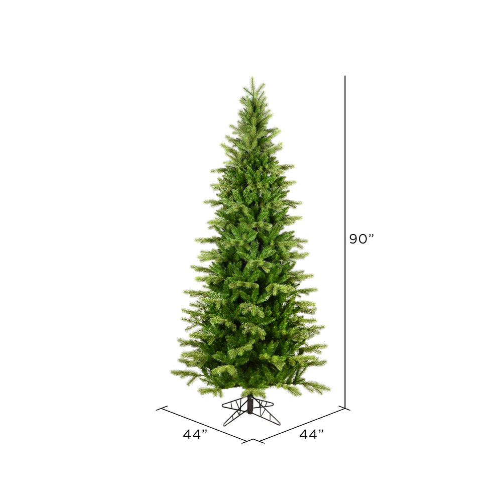 Vickerman 7.5' x 44" Balsam Spruce Slim Artificial Christmas Tree Unlit