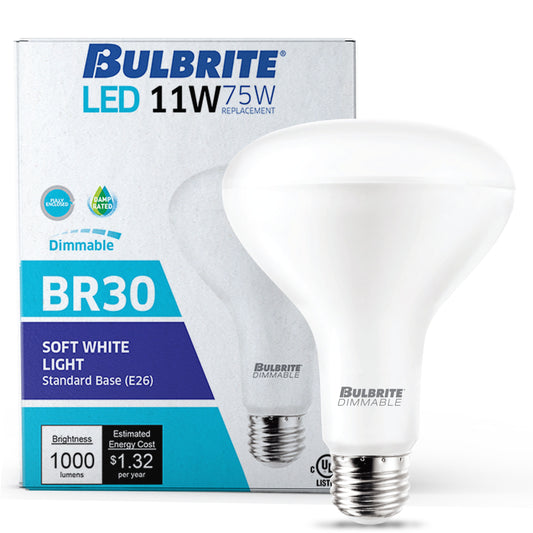 Bulbrite 772860 LED Filament 15 Watt Dimmable BR40 Light Bulb with Frost Glass Finish and Medium (E26) Base - 2700K (Warm White Light), 1400 Lumens