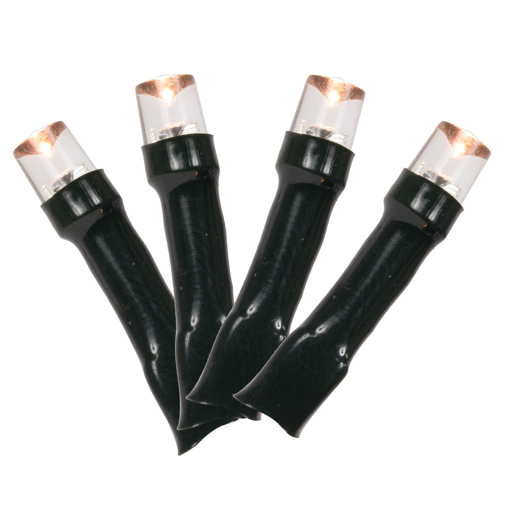 Vickerman Battery Operated Warm White LED Outdoor 50 Light Set Automatic On-Off Timer.