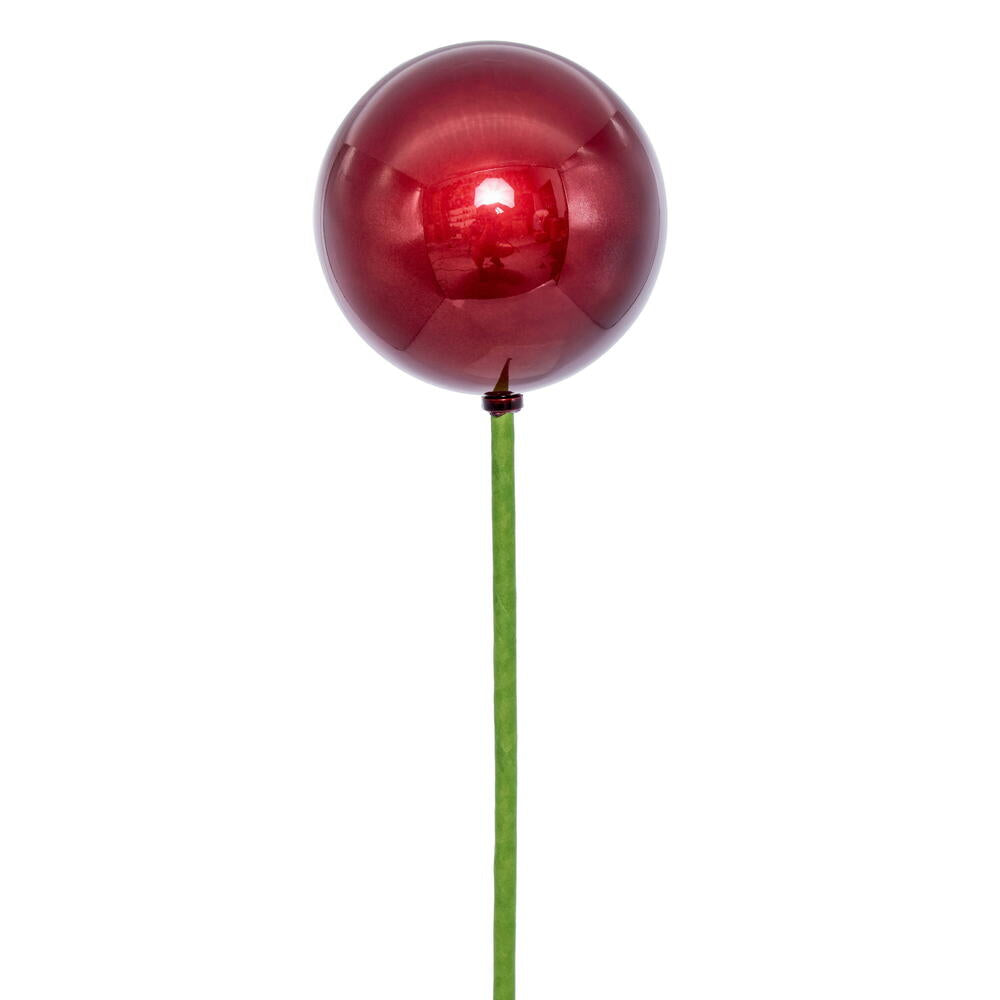 Vickerman 3" x 18" Wine Pearl Ball Ornament Stick 12 per bag.