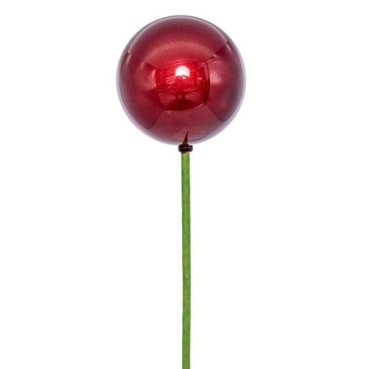 Vickerman 3" x 18" Wine Pearl Ball Ornament Stick 12 per bag.