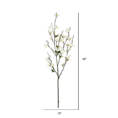 Vickerman 40" Artificial White Cherry Blossom Spray 3 per Pack.