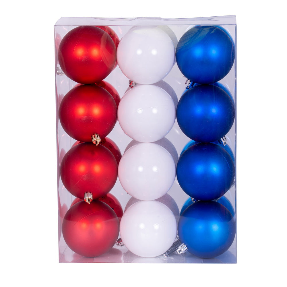 Vickerman 3" Red White and Blue Ornament Assortment 24 per box.