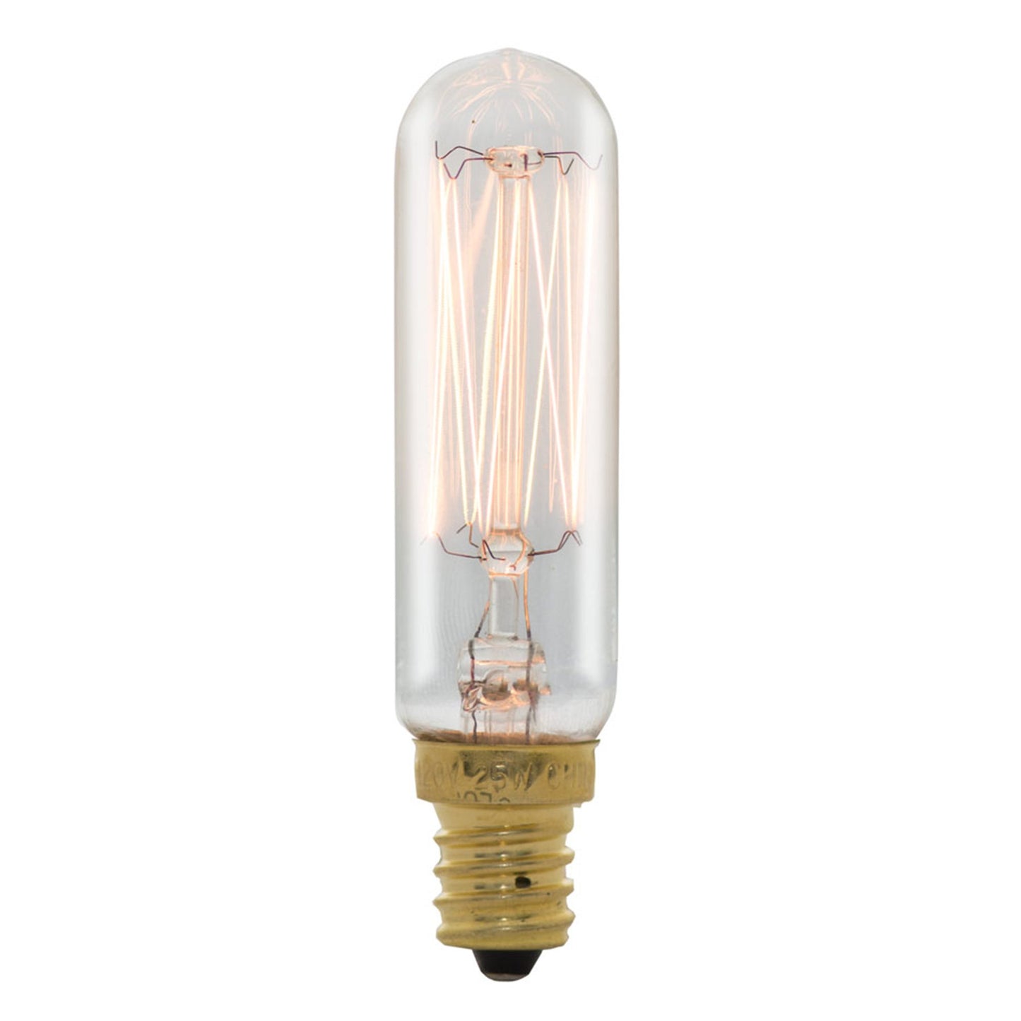 Bulbrite Pack of (4) 25 Watt Dimmable Clear Appliance, Amusement T6 Candelabra (E12) Incandescent Light Bulb