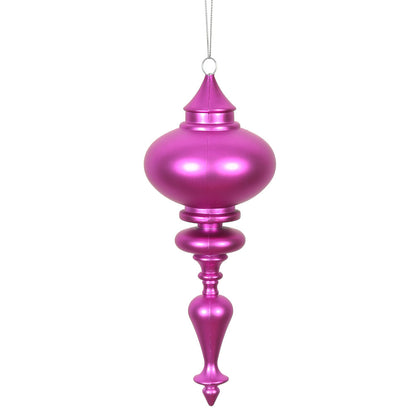 Vickerman 8" Fuchsia Matte Finial Ornament Pack of 3