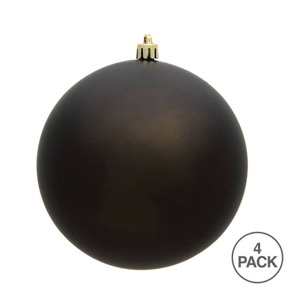 Vickerman 4.75" Gunmetal Matte Ball Ornament 4 per Bag