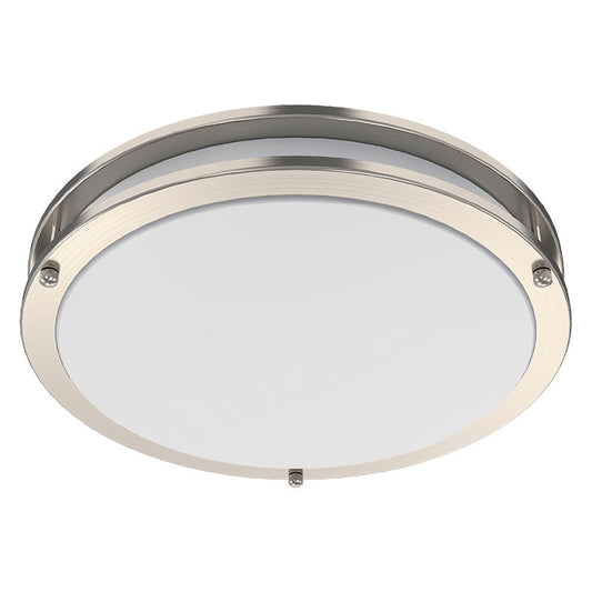 Westgate 12In Slim Double-Ring Flush Mount 20W 5Cct Dim, Residential Lighting, 20W, 1500 Lumens,  27K/30K/35K/40K/50K, White Finish, TRIAC Dimming