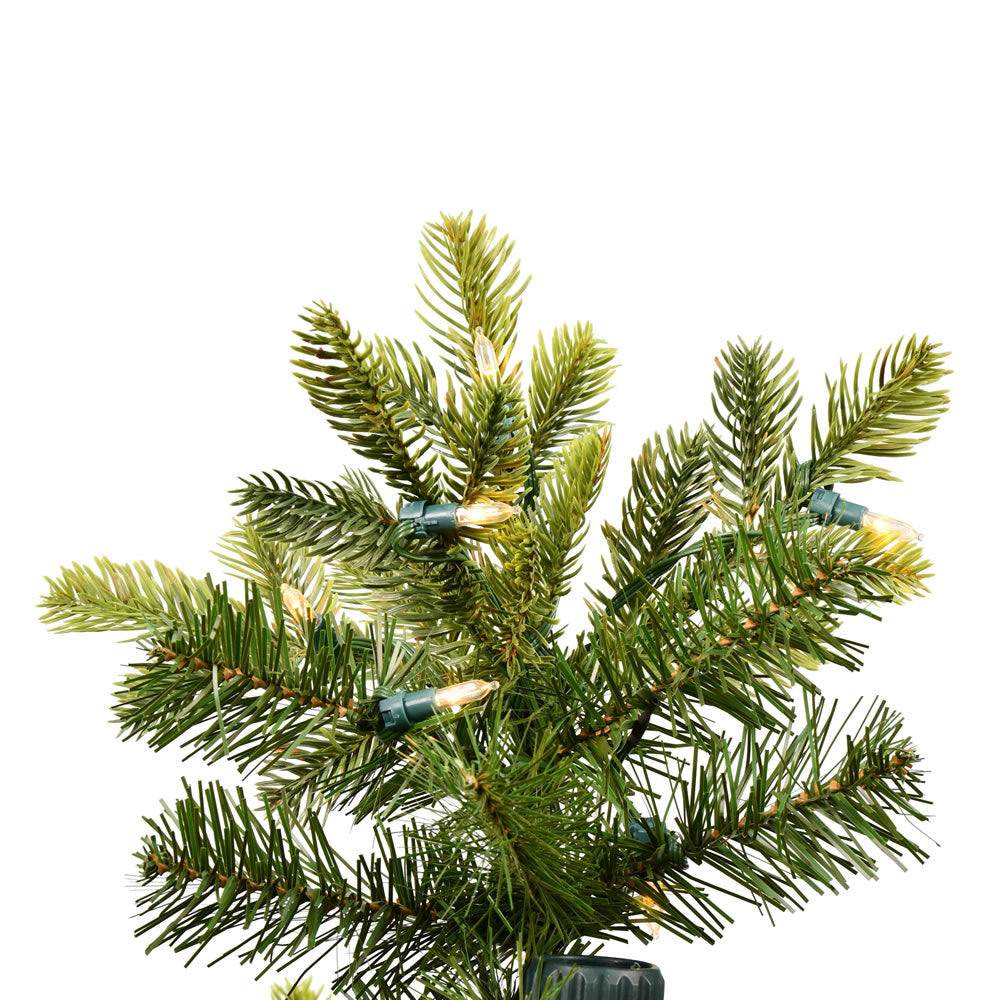 Vickerman 4.5' x 22" Belmont Balsam Fir Instant Connect Artificial Christmas Pencil Tree Warm White Dura-Lit® LED Lights