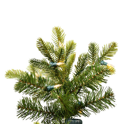 Vickerman 4.5' x 22" Belmont Balsam Fir Instant Connect Artificial Christmas Pencil Tree Warm White Dura-Lit® LED Lights