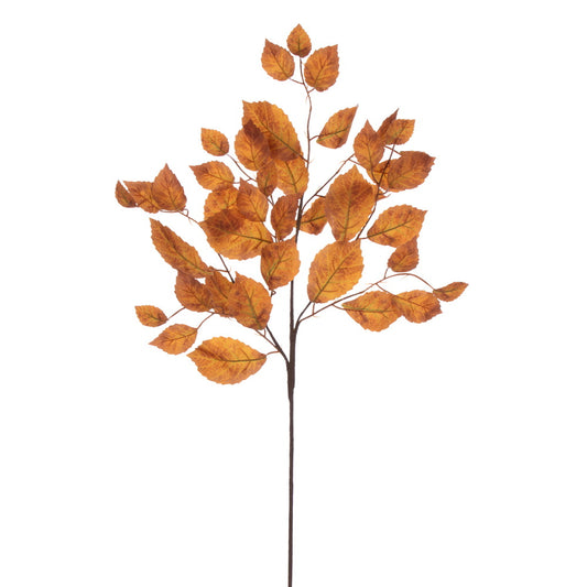 Vickerman 32" Orange Artificial Leaf Spray 3 per bag.