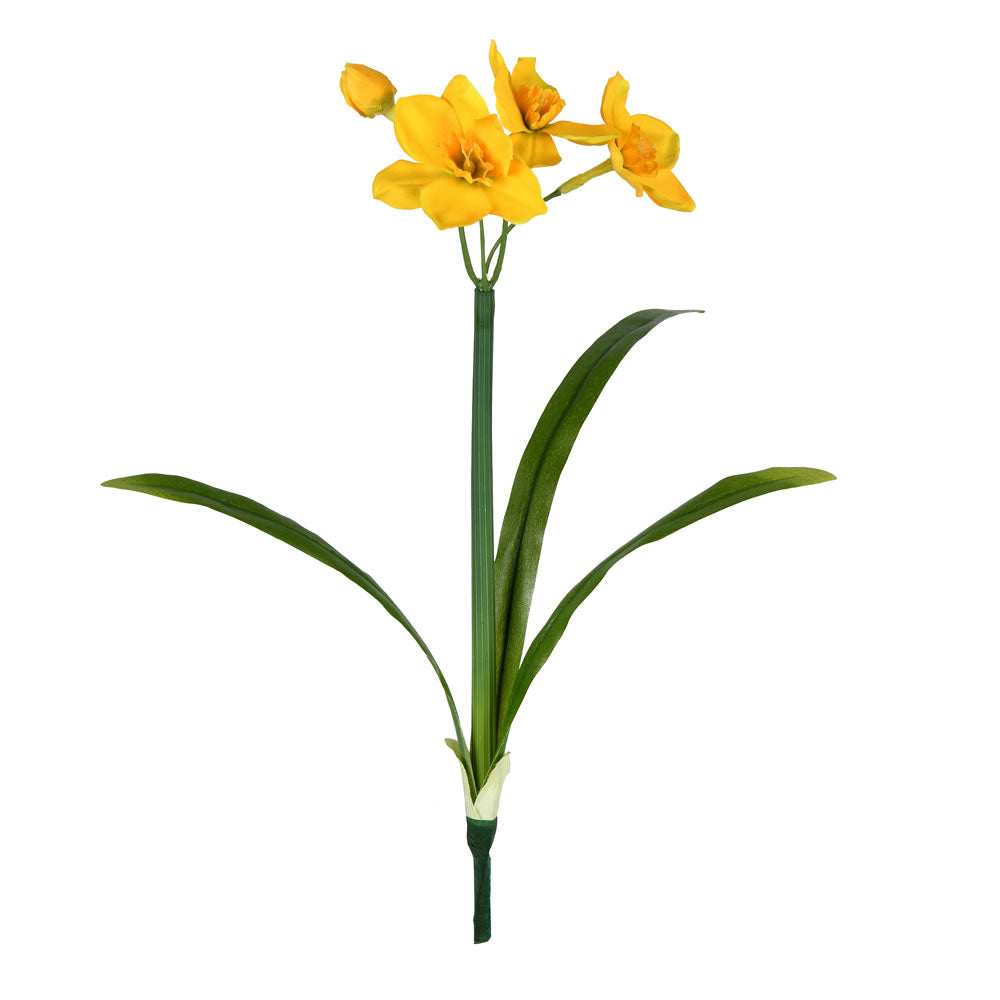 Vickerman 13‘’ Artificial Yellow Narcissus Spray. Includes 3 sprays per pack.