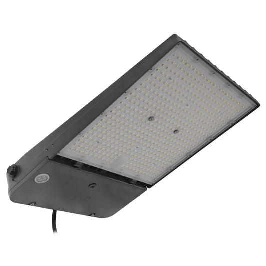 ASD Lighting LED Area Light with Q-base 150/200/240W 120-277V 0-10V Dimmable 170Lm/W 3000/4000/5000K with Photocell Silver UL DLC Premium