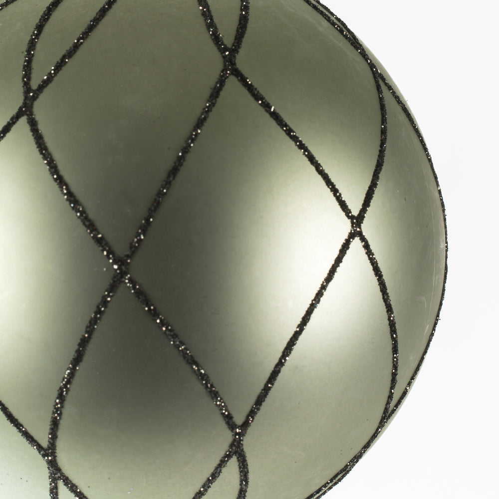 Vickerman 4" Wrought Iron Matt Glit Swirl Ball 4Bx