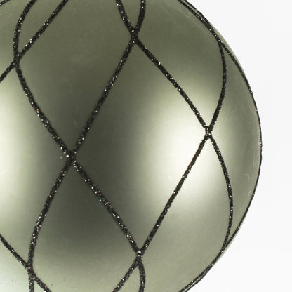 Vickerman 4" Wrought Iron Matt Glit Swirl Ball 4Bx