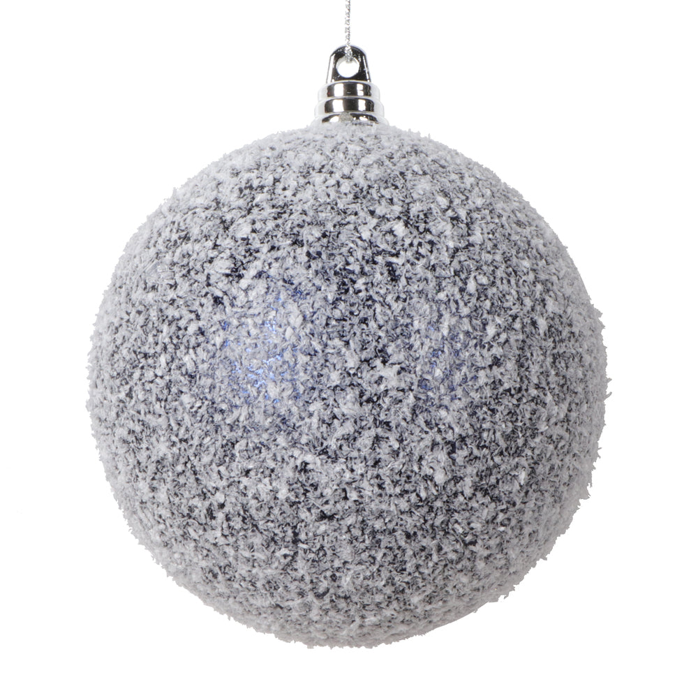 Vickerman 4" Midnight Blue Matte Snow Covered Ornament 4 per bag.