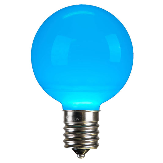 Vickerman G50 Teal Ceramic LED  Nickel Base Bulb E17 .8 Watts 120Volt Dimmable 25 Bulbs per Pack