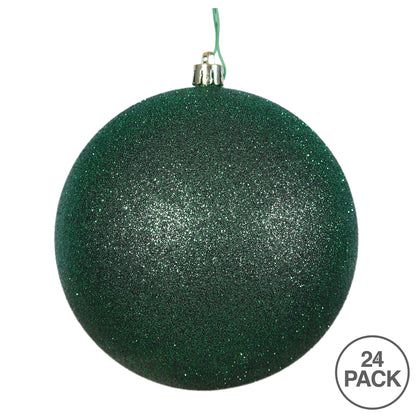 Vickerman 2.4" Emerald Glitter Ball Ornament 24 per Bag