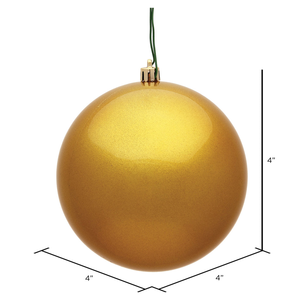 Vickerman 4" Honey Gold Candy Candy Ball Ornament 6 per Bag